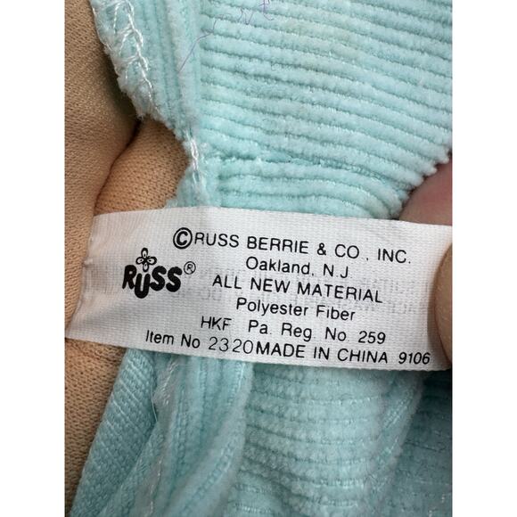 Vintage Russ Troll Kidz Plush Doll Boy with Teal Clothes Overalls 11” - Picture 7 of 9